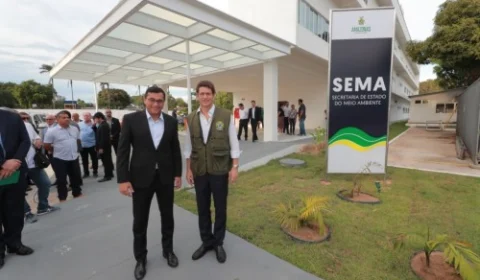 Wilson Lima e ministro do Meio Ambiente visitam espaço que irá abrigar a Secretaria da Amazônia, em Manaus