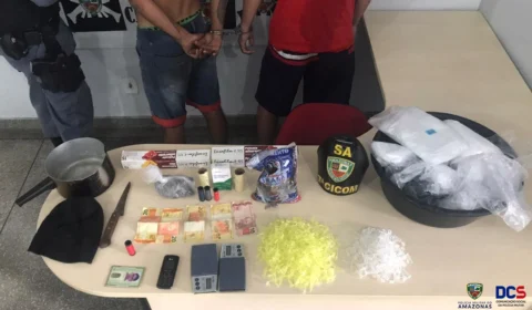 Polícia prende dupla em laboratório de entorpecentes na zona sul de Manaus