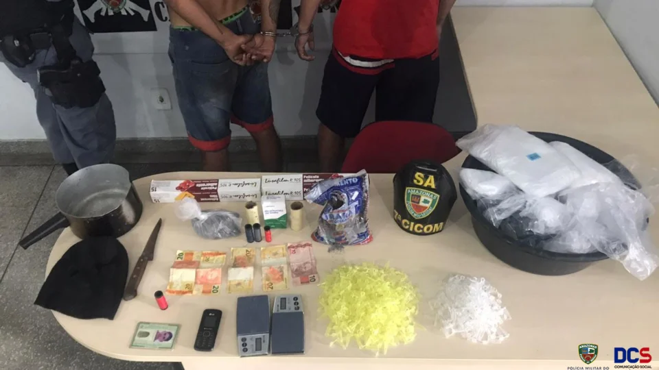 Polícia prende dupla em laboratório de entorpecentes na zona sul de Manaus