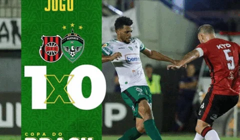 Manaus FC perde para o Brasil de Pelotas e é eliminado da Copa do Brasil