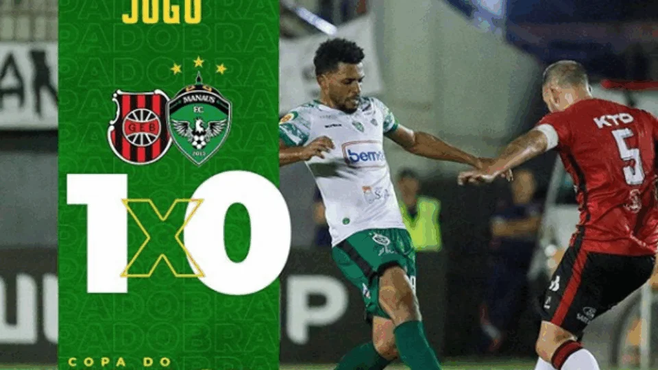 Manaus FC perde para o Brasil de Pelotas e é eliminado da Copa do Brasil