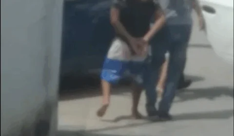 Vídeo: populares tentam linchar suspeito de estuprar criança; houve tumulto e tiro para o alto