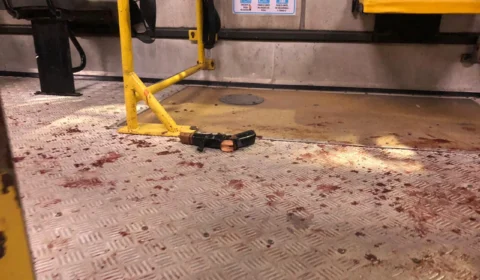 Assaltantes esfaqueiam passageiros durante assalto a linha 059