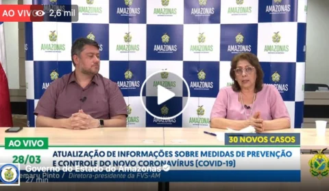 Amazonas registra 30 novos casos de Covid-19 e ultrapassa marca de 100 casos confirmados da doença