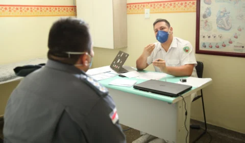 Polícia Militar realiza testes rápidos em policiais para detecção de Covid-19