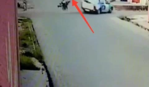 Vídeo: veja o momento em que viatura da PM atinge motoqueiro durante perseguição