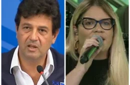 Em live de Marília Mendonça o ministro da Saúde Henrique Mandetta parabeniza a cantora