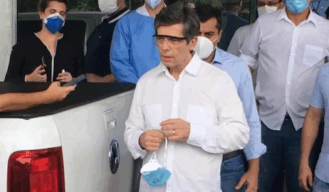 Ministro da Saúde, Nelson Teich visita Hospital de Combate à Covid-19, na Nilton Lins