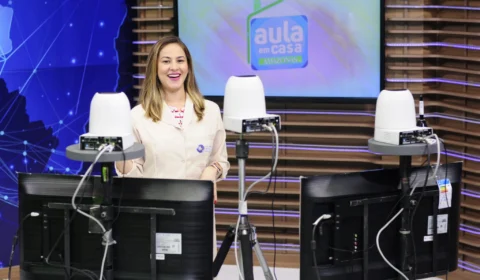 ‘Aula em Casa’ estreia nas TVs de 22 municípios do Amazonas