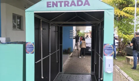 Cabines de higienização microbiológica são instaladas no IML e IC para combater contágio do coronavírus