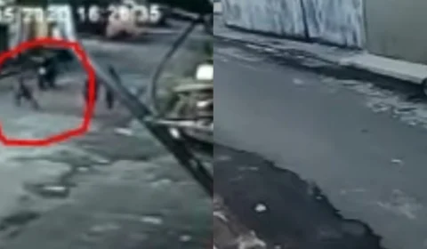 Vídeo: motoqueiro atropela criança e foge em alta velocidade