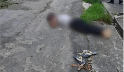 Homem é assassinado a tiros e suspeito do crime é preso em seguida pela polícia