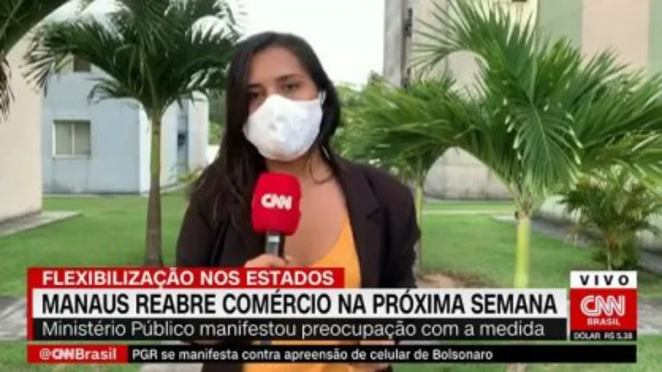 Repórter da CNN Brasil desmaia após falar ao vivo de Manaus sobre reabertura do comércio