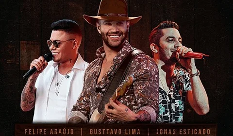 Gusttavo Lima fará ‘live de São João’ com Felipe Araújo e Jonas Esticado nesta sexta-feira (26)