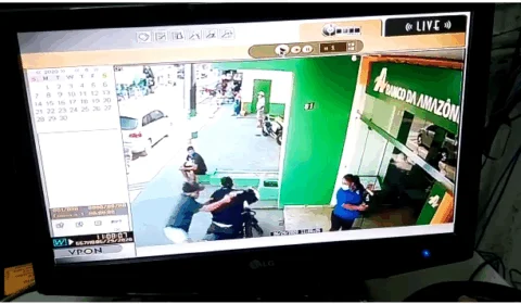 Vídeo: Idoso é baleado em tentativa de assalto a banco em Coari (AM)