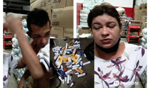 Casal é preso furtando desodorante e pomadas em supermercado no Manôa