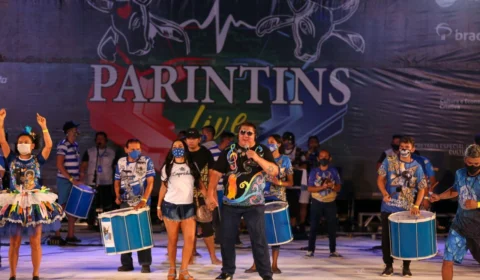 Durante ensaio técnico, bumbás afinam detalhes para ‘Parintins Live’