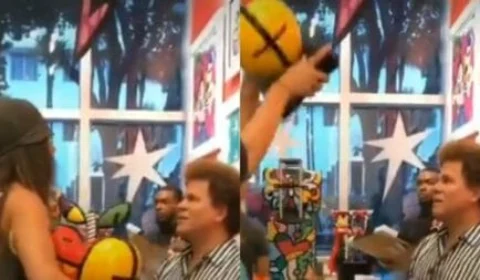 Vídeo: Mulher quebra obra de Romero Britto na frente dele e viraliza