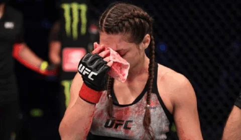 UFC 254: Liana Jojua tem nariz cortado ao meio após ‘chuva de cotoveladas’