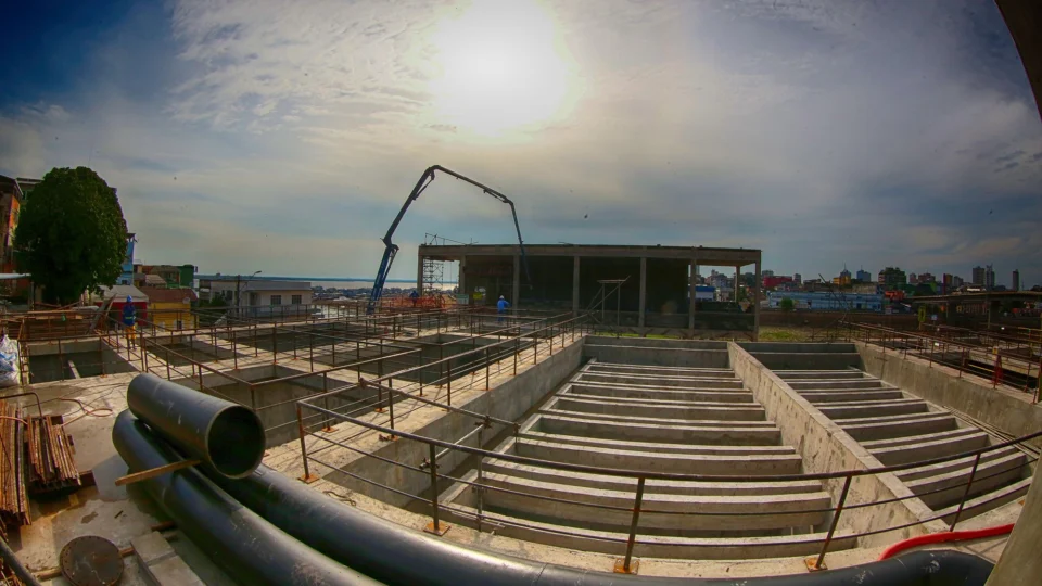 Governo do Estado está na reta final nas obras da Estação de Tratamento de Esgoto de Educandos