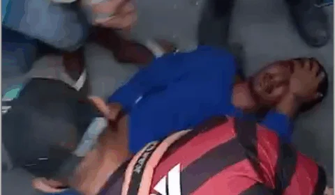 Vídeo | População agride suposto assaltante na zona Norte