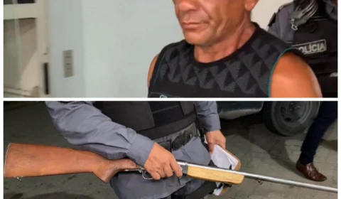 Embriagado, homem ameaça vizinho com espingarda e acaba preso no Valparaíso