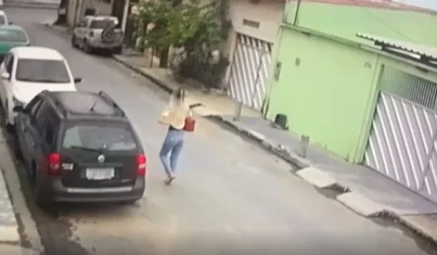 VÍDEO! Criminoso em Cobalt assalta mulher no bairro Cidade Nova