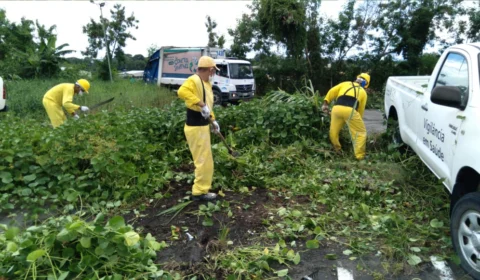 Apenados cumprem serviços externos no prédio da Fundação de Vigilância em Saúde do Amazonas