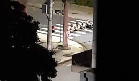 Quadrilha bloqueia centro de Criciúma e faz reféns em assalto a banco. Veja vídeo!