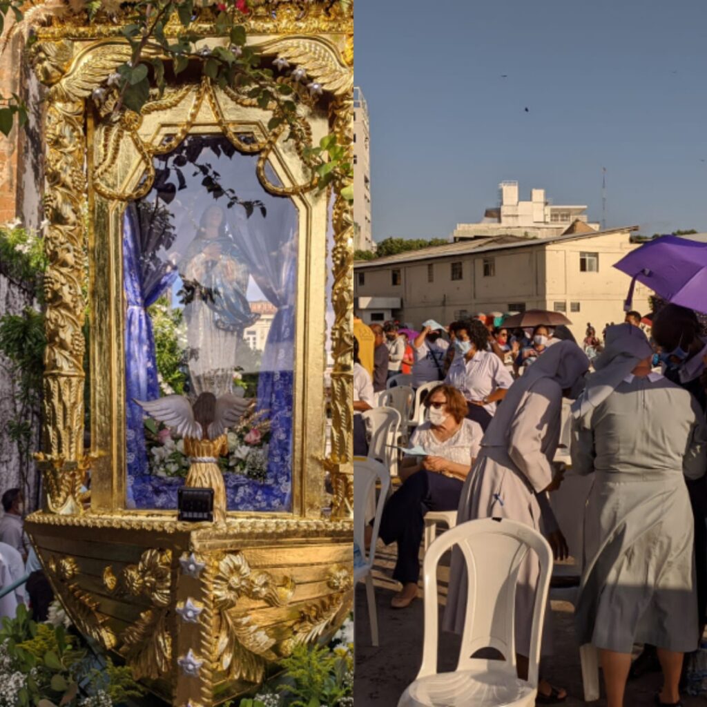 Missa campal substitui tradicional procissão no dia da Padroeira do Amazonas