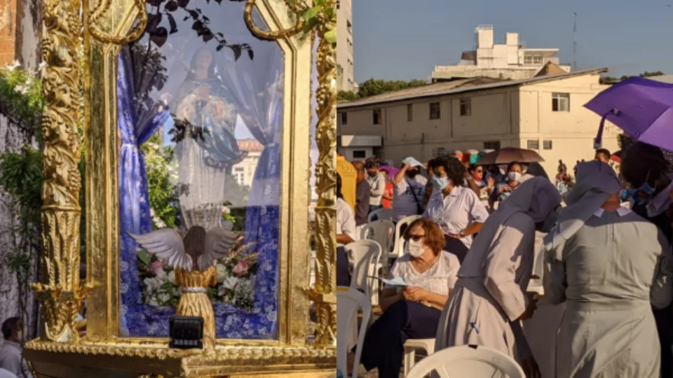 Missa campal substitui tradicional procissão no dia da Padroeira do Amazonas