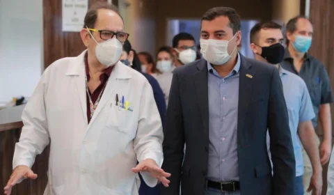 Wilson Lima reafirma fortalecimento da rede estadual de saúde com parceria com o Hospital Getúlio Vargas.