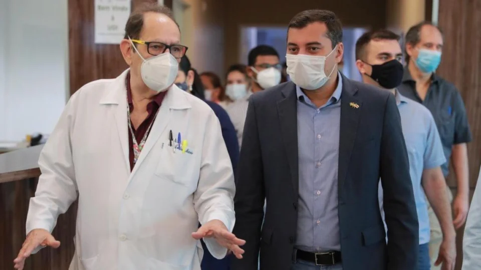 Wilson Lima reafirma fortalecimento da rede estadual de saúde com parceria com o Hospital Getúlio Vargas.