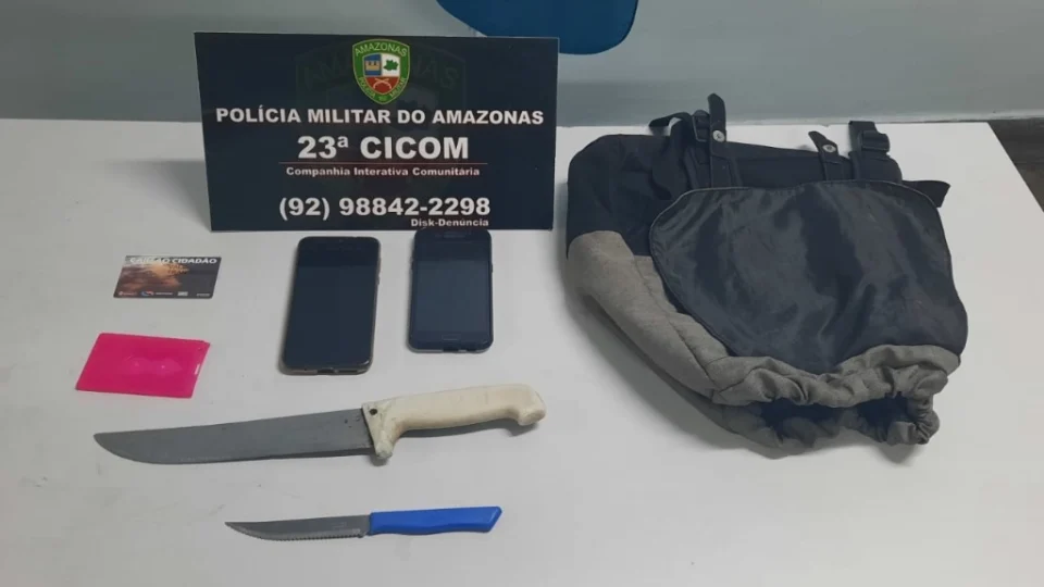 Polícia Militar detém homem e apreende adolescente por roubo na zona centro-sul de Manaus