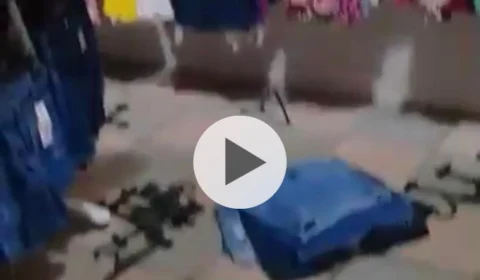 Veja vídeo do momento em que ladrão apanha de populares