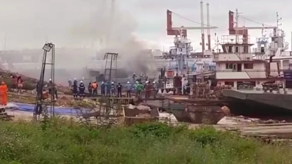 Veja o momento do incêndio