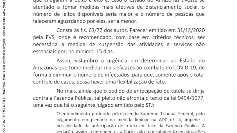Justiça obriga Governo do Amazonas a fechar comércio não essencial por 15 dias em Manaus