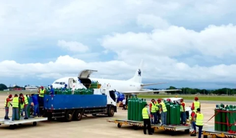 Cilindros de oxigênio doados por Gusttavo Lima estão a caminho de Manaus; Infraero confirma voo com a carga
