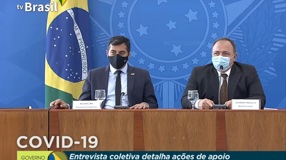 Em reunião com o presidente Jair Bolsonaro, Wilson Lima explica ações do Estado para ampliação de leitos