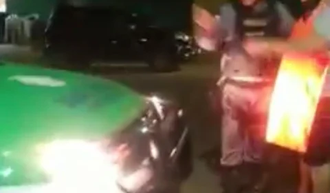 Fiscalização gera briga entre policial e comerciante; Veja o Vídeo.