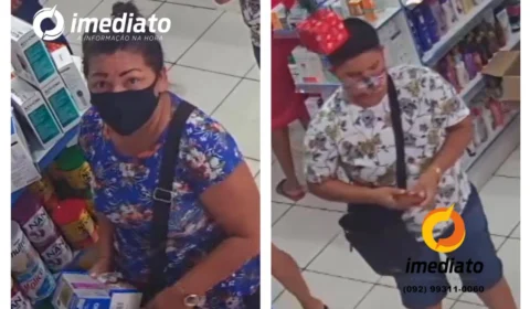 Vídeos- Mulheres furtam drogaria no Zumbi