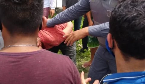 Homem é agredido e população filma, no bairro Cidade Nova;Veja vídeo