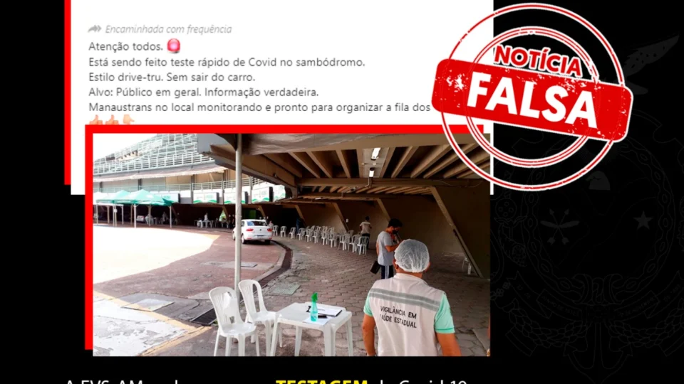 Governo reforça que teste rápido em sambódromo para público geral é Fake News