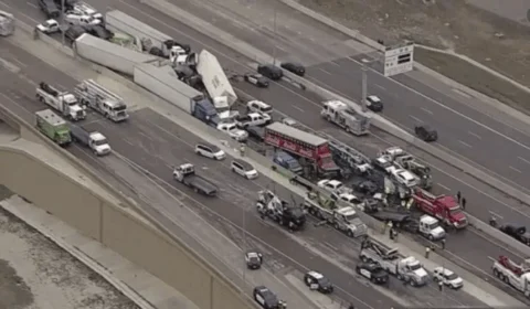 Veja vídeo de trágico acidente envolvendo 130 veículos, no Texas, que deixou 6 vítimas fatais