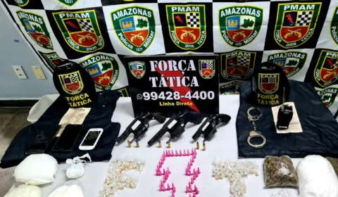 Criminosos são presos com armas,drogas,coletes balísticos e munições; Veja vídeo!