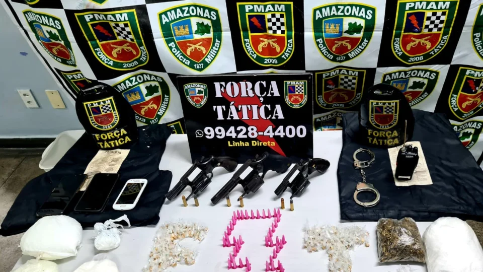 Criminosos são presos com armas,drogas,coletes balísticos e munições; Veja vídeo!