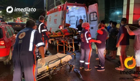 VEJA VÍDEO! Durante forte chuva em Manaus, grave acidente é registrado na Djalma Batista