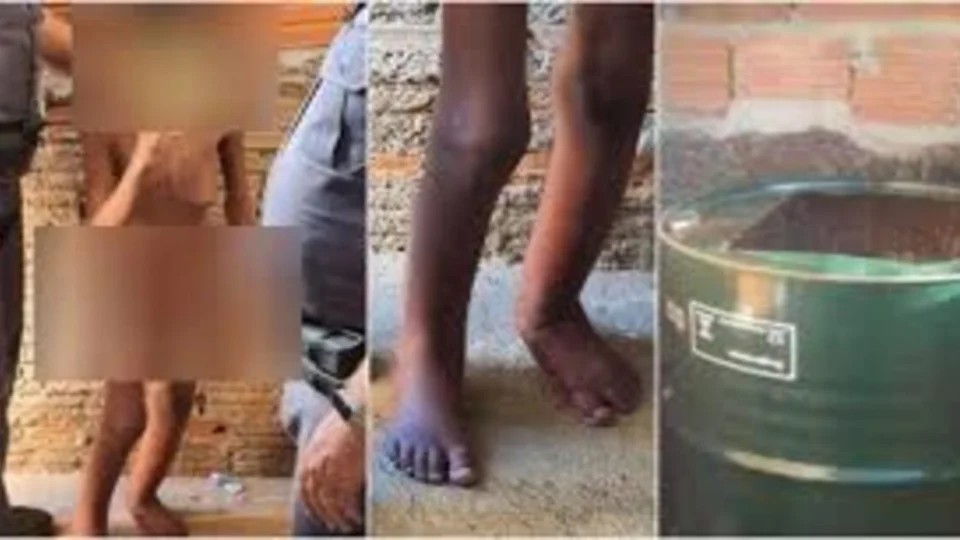 Criança é encontrada desnutrida dentro de barril em Campinas (SP); Veja vídeo