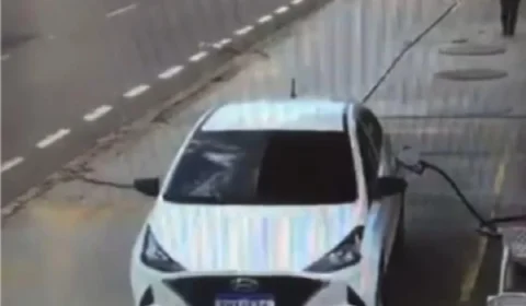 Veja vídeo! Homem é procurado por abastecer carro e fugir sem pagar a gasolina, em Manaus