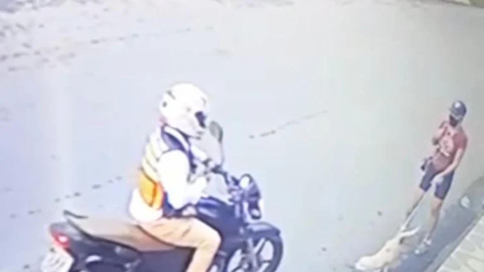 Veja o momento em que homem assalta mulher na cidade Nova